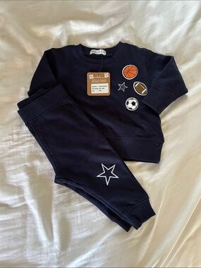 NWT Little Boys Basketball Sweatshirt and Jogger Set